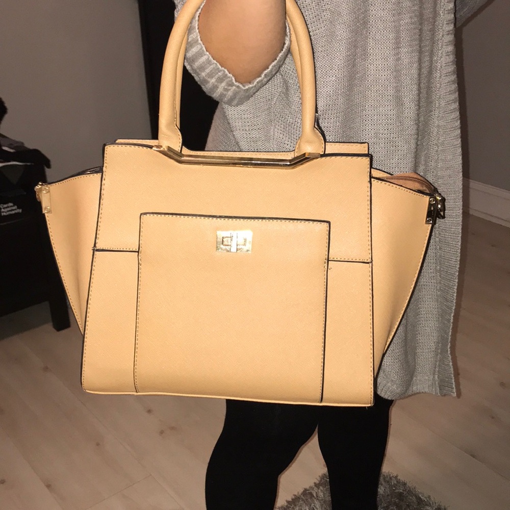 BRAND NEW SMALL TAN BAG!